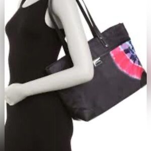 Calvin Klein Black and Tie-Dye Tote